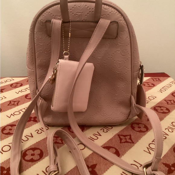 Juicy Couture Blush Pink Embossed Mini Backpack with Card Pouch main image 8